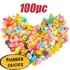1-100pcs Rubber Ducks in Bulk,Assortment Duckies for Jeep Ducking Floater Duck Bath Toys Party Favors 1