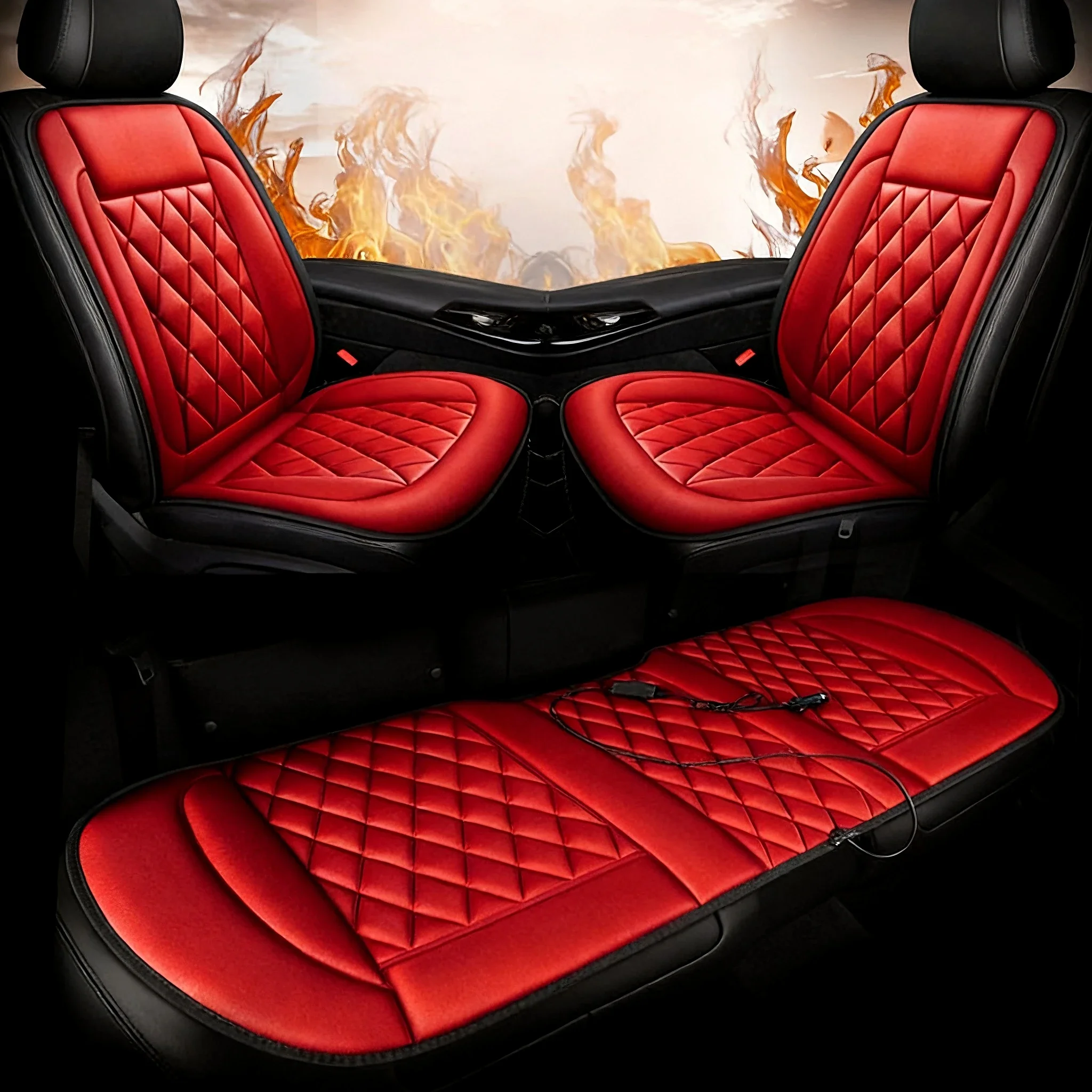Heated Car Cushion Adjustable Temperature Car