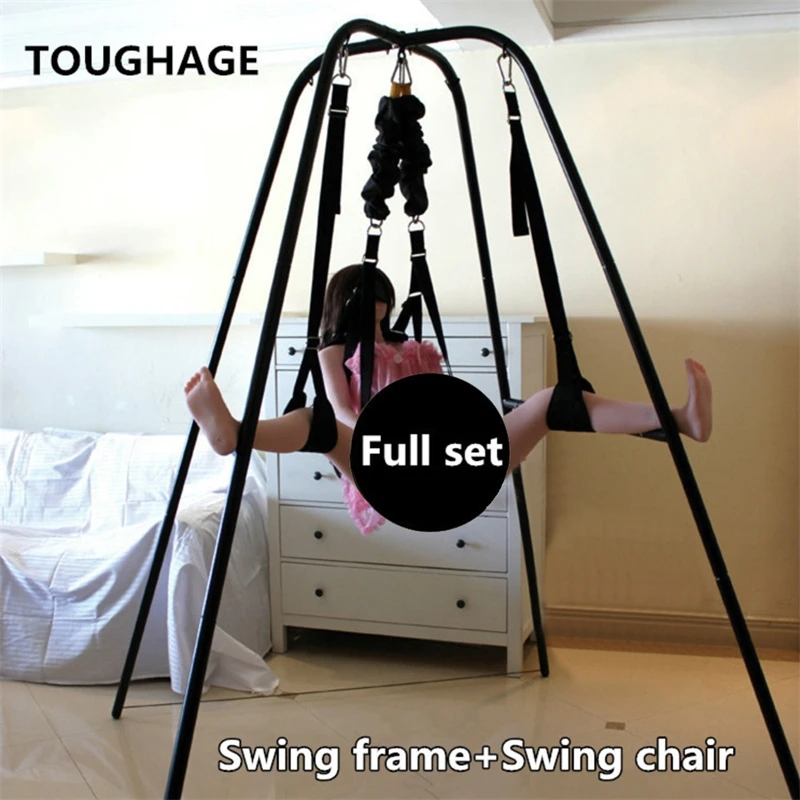 

TOUGHAGE Adult Sex Swing With Stand Games For Married Couples Fetish Sex Position Bondage Swing Frame Sex Furnitures PF3218