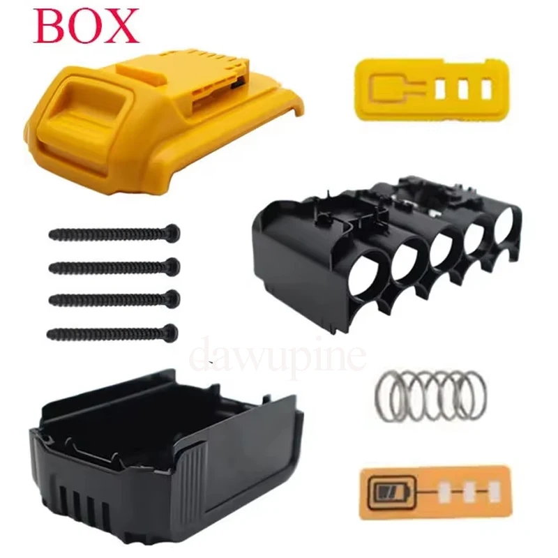 DeWalt 20V 리튬 이온 배터리 플라스틱 케이스 10X18650 XR 18V DCB183 DCB203 DCB204 DCB200 DCB206 쉘 하우징 케이스 부품