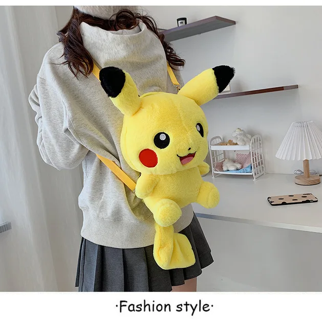 Pokémon Pikachu Plush Backpack Kawaii Cute Cartoon Doll Children's Birthday Holiday Gift Anime Toys 2