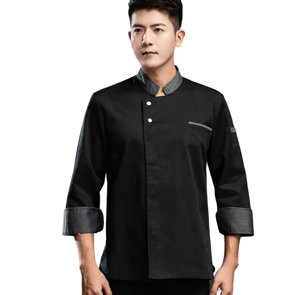 

Chef Uniform Quick Drying Long Sleeves High Temperature Resistant Unisex Adult Kitchen Chef Coat Chef Shirt Anti-dirty