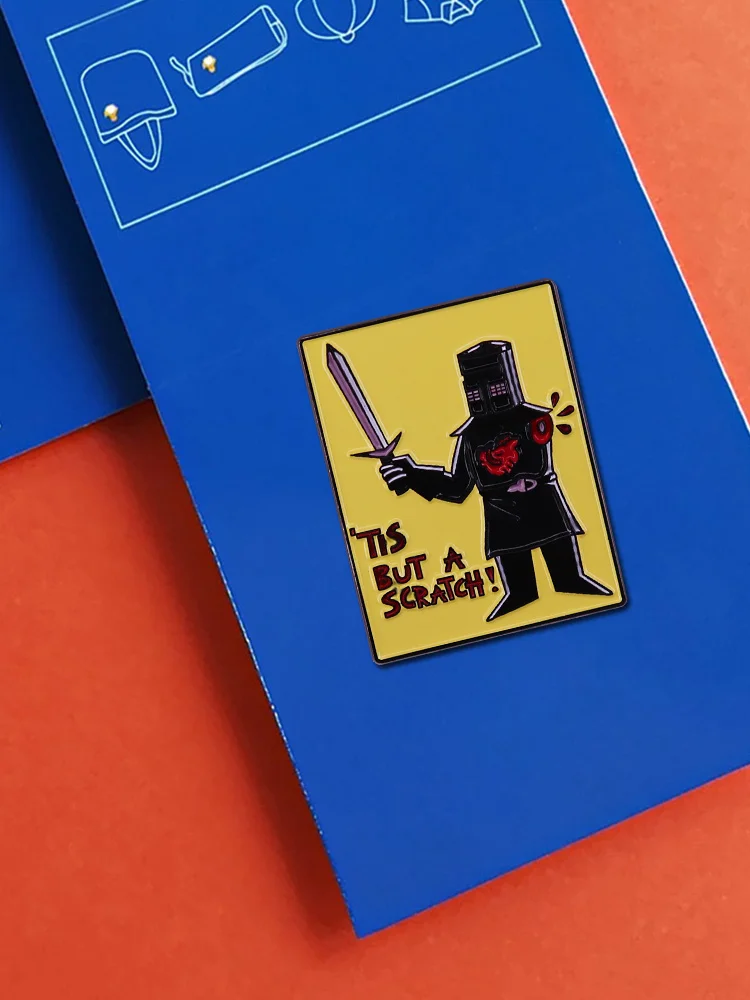 Black-Knight Tis But A Scratch Brooch Comedy Movie Monty-Python And The ...
