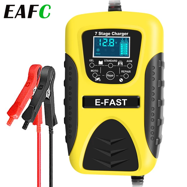 Eafc – Chargeur De Batterie De Voiture Automatique À Écran Numérique,  Chargeurs De Batteries, Puissance, Réparation, Recharges, Mouillée Et  Sèche, Acide, Plomb, 12v - Chargeurs De Batterie - AliExpress