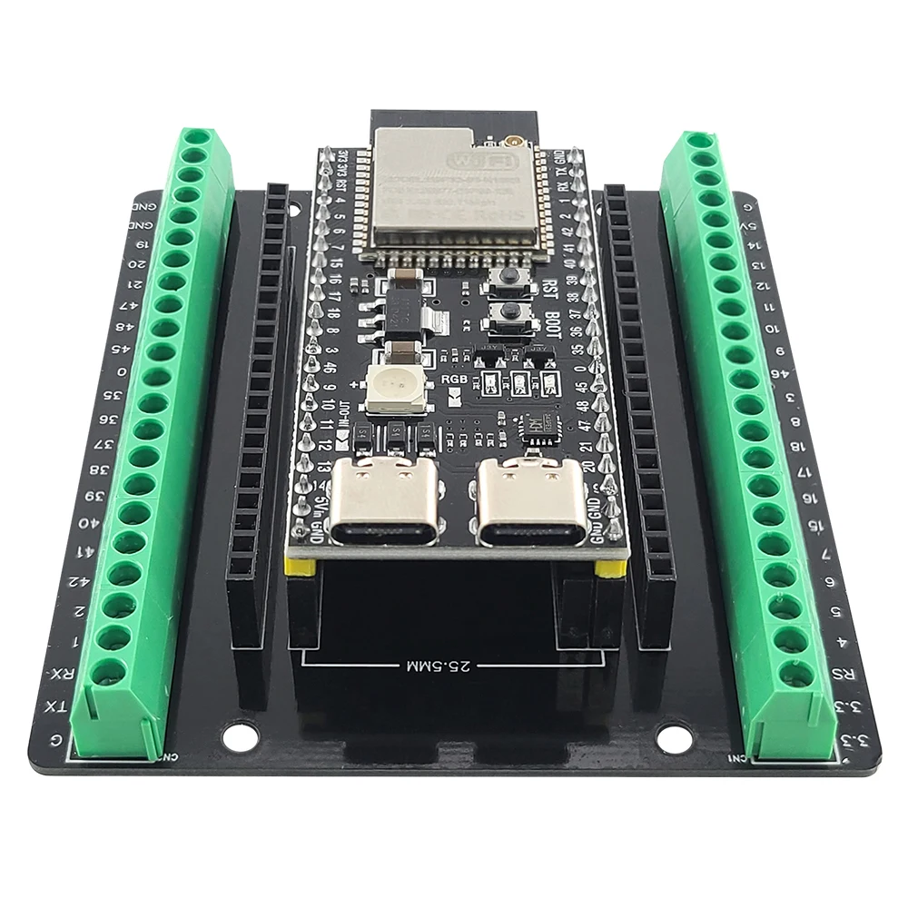 ตัวเลือกสินค้า บอร์ดพัฒนา ESP32-S3 โมดูลอัจฉริยะ 2.4G Wifi Bluetooth 44Pin Type-C