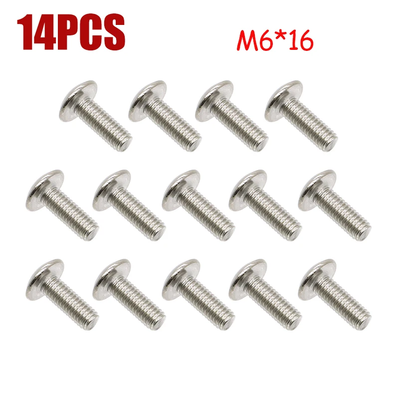 14 PCS Chrome ATV Fender Plastic Bolt Frame For Yamaha banshee blaster warrior raptor 250 350 660 700, yfz450