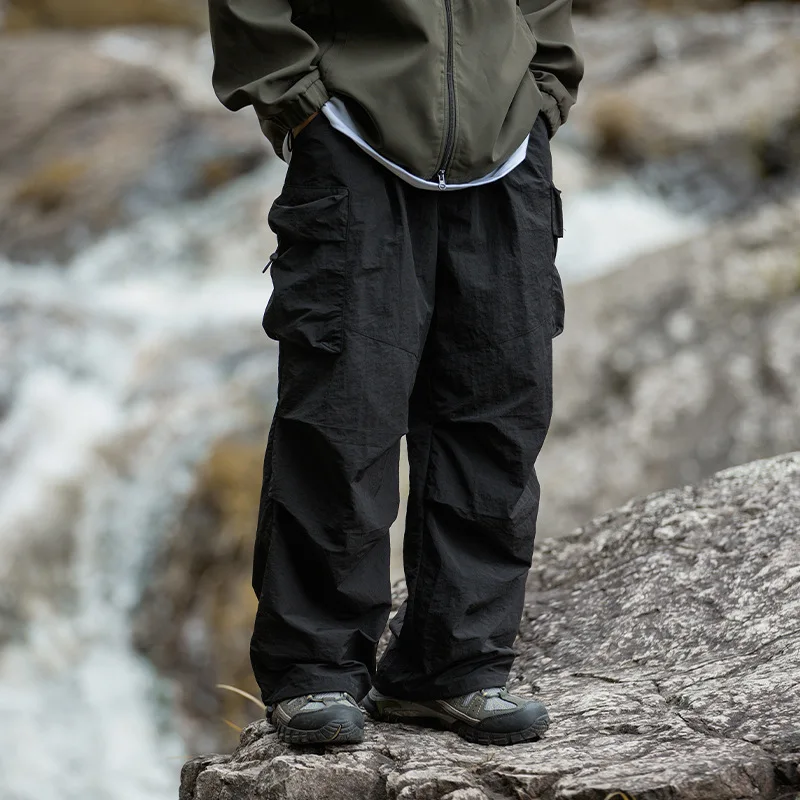 2024 Parachute Cargo Pants Men Oversize Outdoor Casual