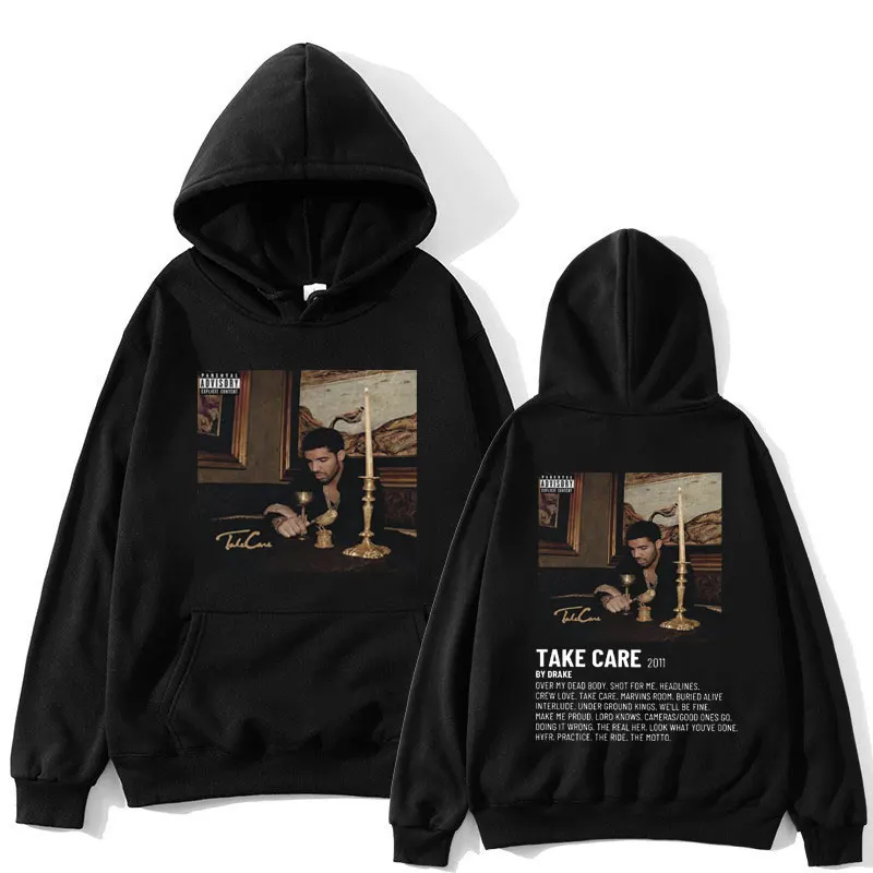 

Rapper Drake Music Album Take Care Hoodie Men Women Hop Gothic Retro Hoodies Oversized Casual Fleece Sweatshirt Streetwear