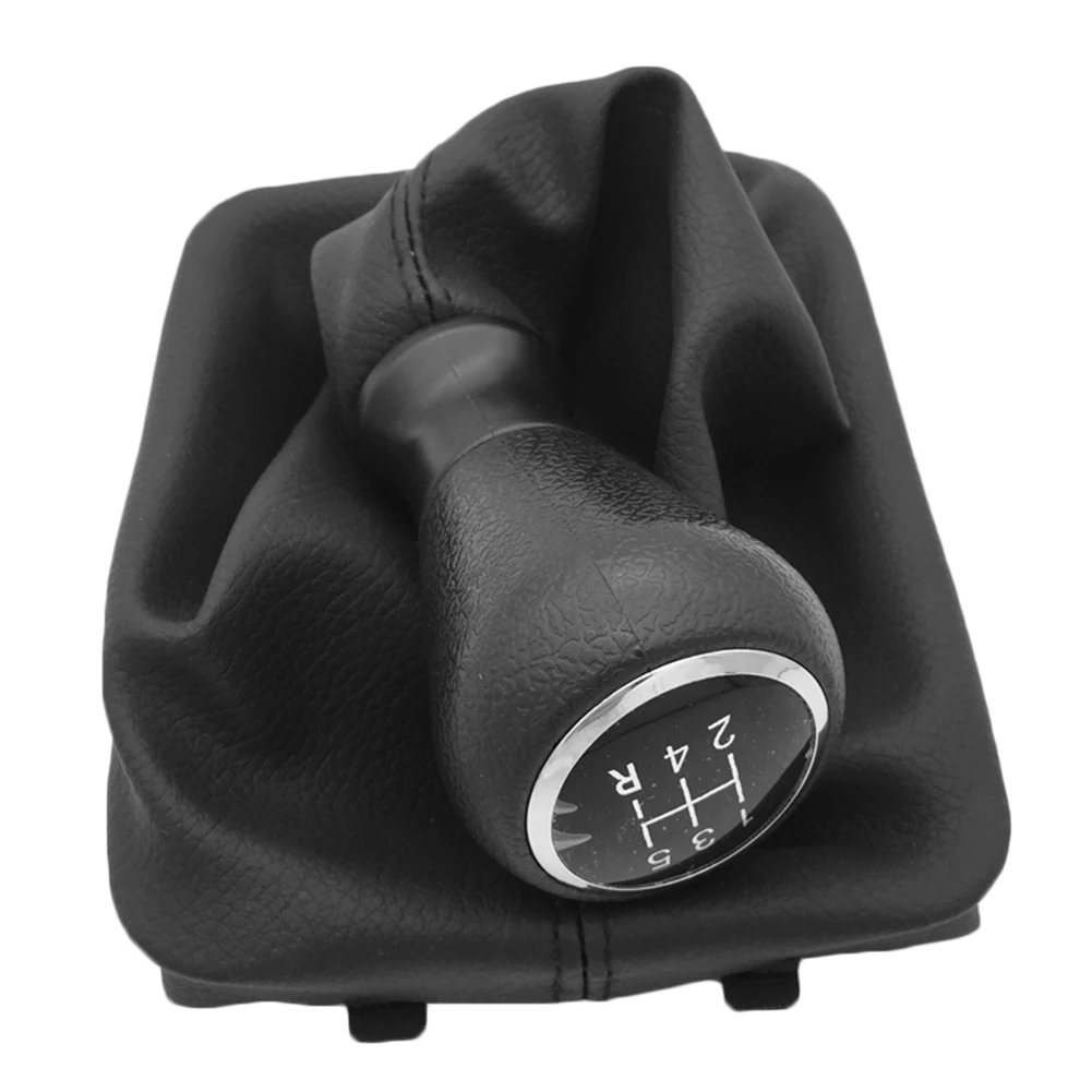 5 Speed Gear Shift Knob Shifter Lever Stick Boot Cover For Peugeot 206