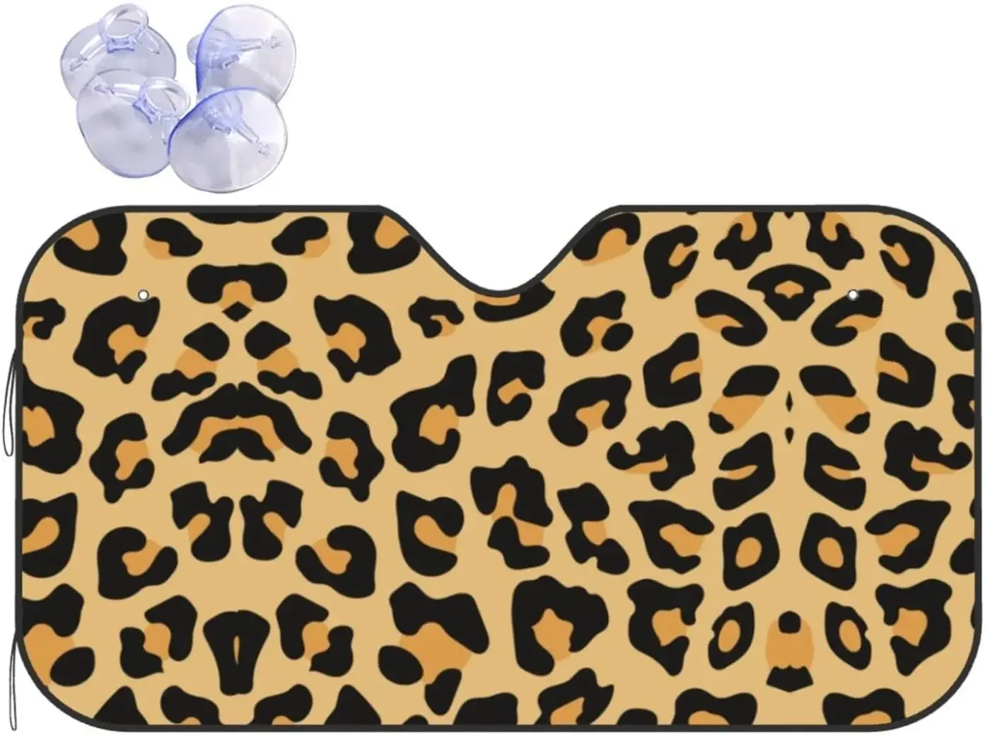 

Car Windshield Funny Sun Shade Foldable UV Ray Leopard Print Sun Visor Protector Sunshade to Keep Your Vehicle Cool