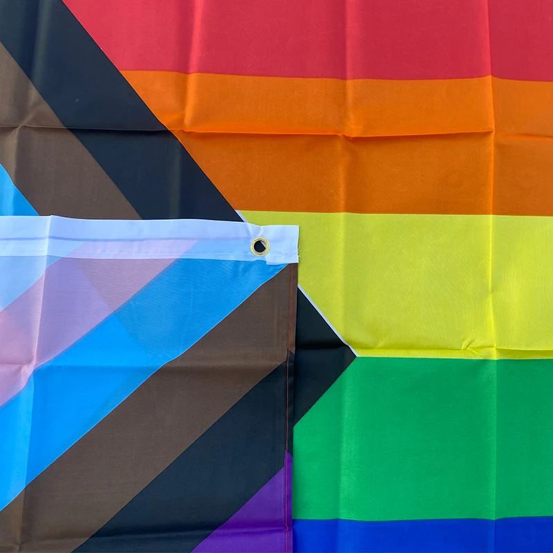 Rainbow Flag Aerlxemrbrae 150X90CM Banner 100D Polyester Grommets lgbt Gay Progress Pride