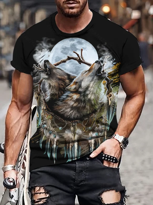 thumbnail image 1 of Camiseta informal con estampado 3D para hombre, ropa cómoda de hip hop, verano 2024, 1 of 5
