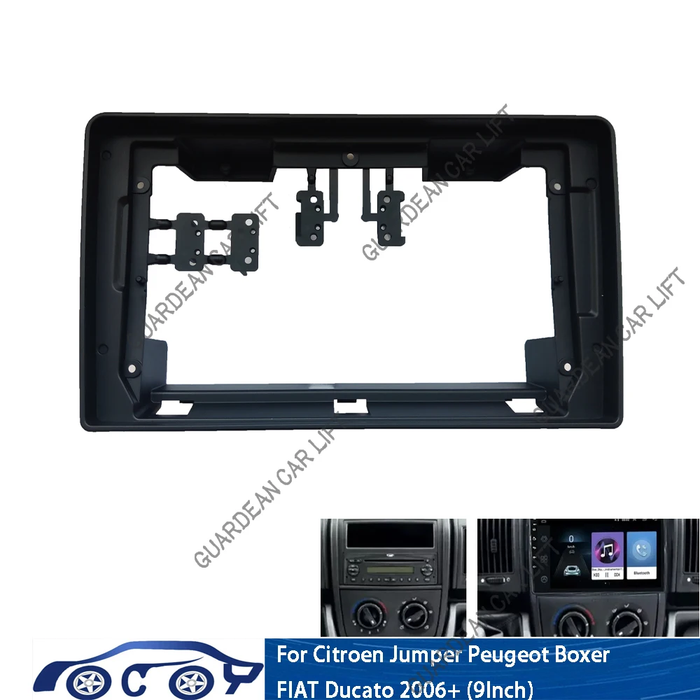 Per Citroen Jumper Peugeot Boxer Fiat Ducato 2006 + Car Dvd Stereo Frame Plate Adapter Montaggio Dash 9 Pollici Car Radio Fascia