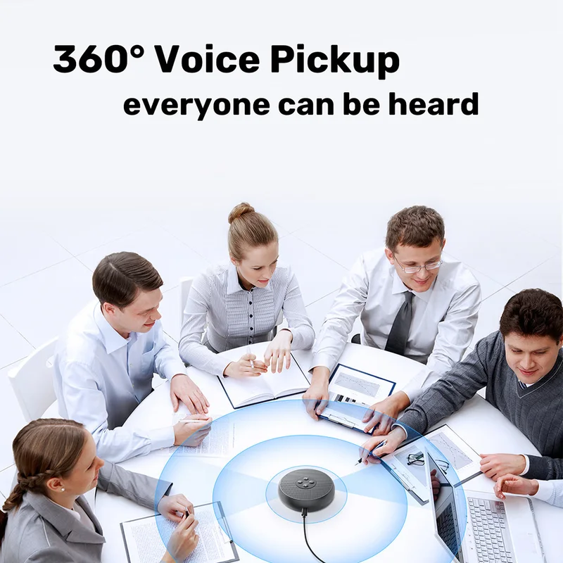 EMEET USB Wired Speakerphone Conference Speaker With 2