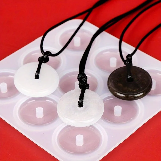 Bracelet Silicone Mold DIY Glass Imitation Jade Peace Buckle Pendant Dropping Mold Bracelet Accessories Silicone Mold 3