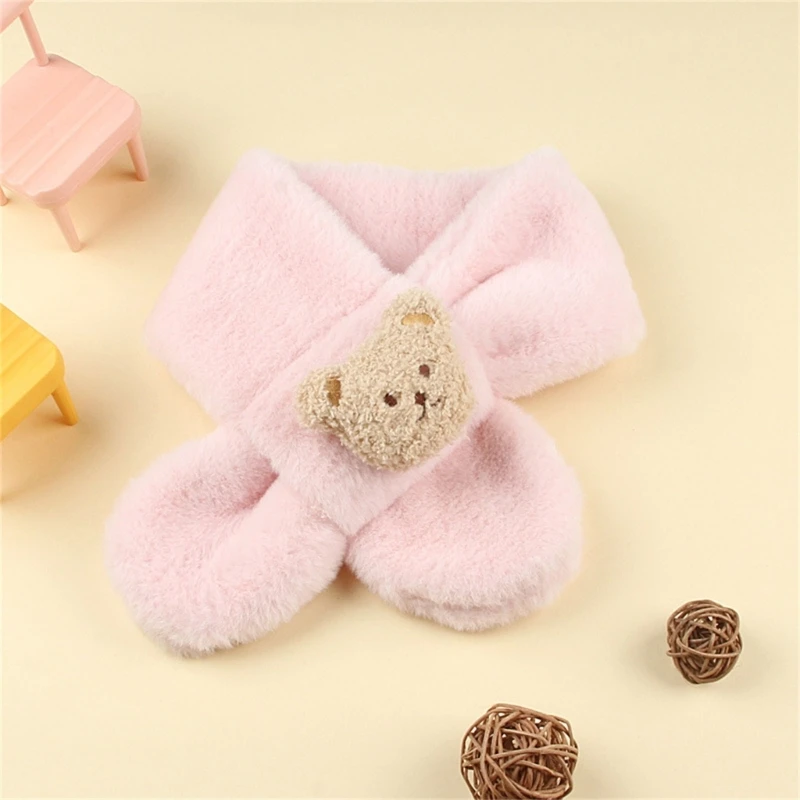 Warm & Soft Children Bear Scarf Cartoon Baby Neck Warmer for Boys Girls