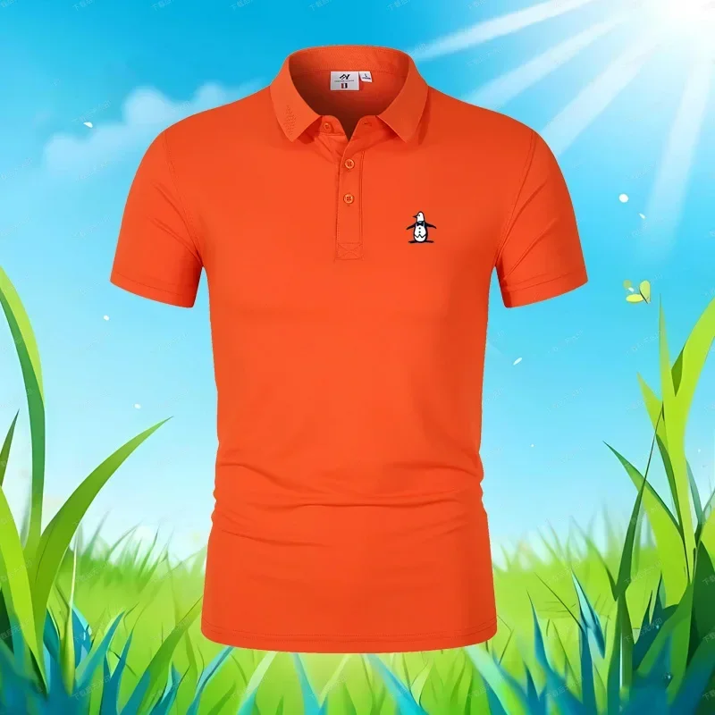 Men's Polo Shirt Summer Short Sleeved T-shirt Polo Collar Fashion Top Trendy Business