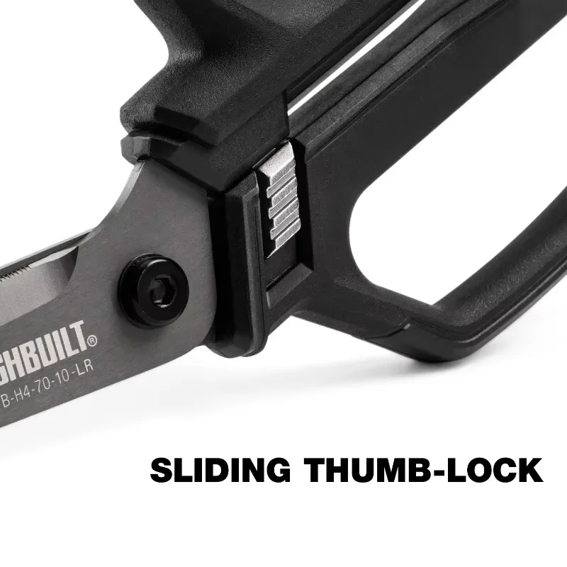 TOUGHBUILT TB-H4-70-10-LR 5-in Micro-serrated Open Handle Spring Assisted Scissors Hand Tools 6