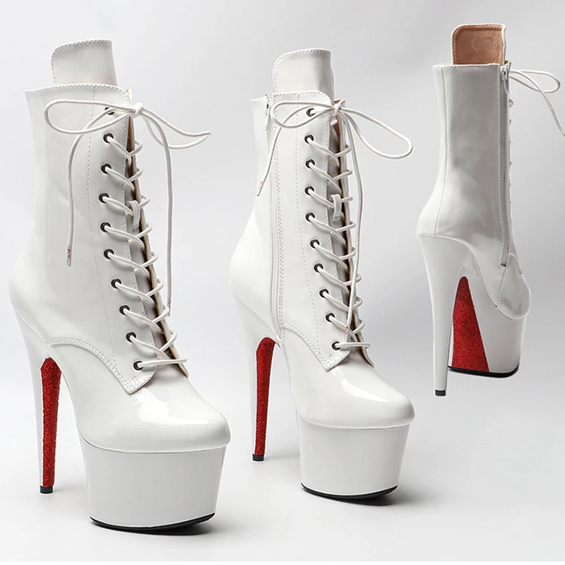 Leecabe 7inch/17CM  Patent Leather  heels' Pole dancing shoes High Heel  Pole Dance shoes 3KJ