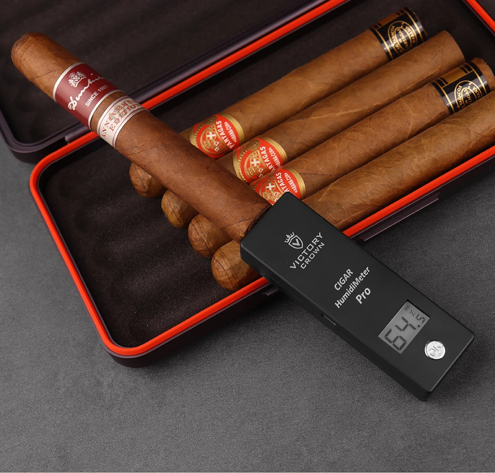 2024 New Cigar Hygrometer Digital Tool for Monitoring Cigar Humidity Levels Cigar Accessories 3