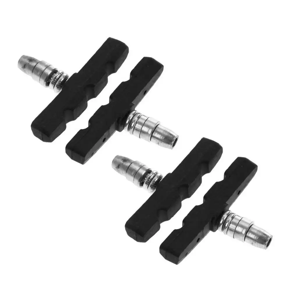 1/2/4pcs Bicycle Brake Pads Cycling Bike V Brake Holder Pads Shoes