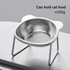 Cat Bowl 304 Stainless Steel Raised Cat Food Bowl Slanted Neck Guard Unbreakable Drinking Water Bowl Supplies For Puppy Cat 4