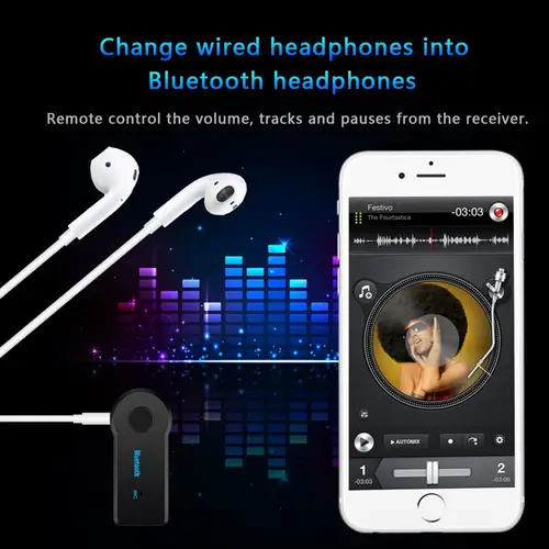 2 in 1 wireless Bluetooth 5.0 receiver 3.5mm jack for car music audio aux A2DP headphone transmitter adapter reciever handsfree - Image 3