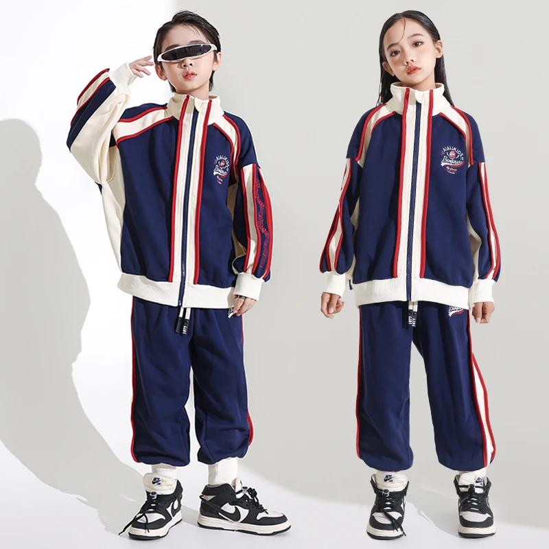 Куртка контрастная в стиле хип-хоп для мальчиков, пальто в стиле пэчворк для девочек, джоггеры, детская спортивная джазовая одежда, Детская уличная одежда свитшот rottweiler с 3d рисунком уличная спортивная повседневная уличная одежда для отпуска в стиле хип хоп унисекс