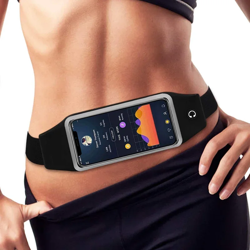 Waterproof Running Waist Bag Phone Touch Screen Pocket Outdoor Jogging Cycling Running Bag Adjustable Pack Purse Sport Belt