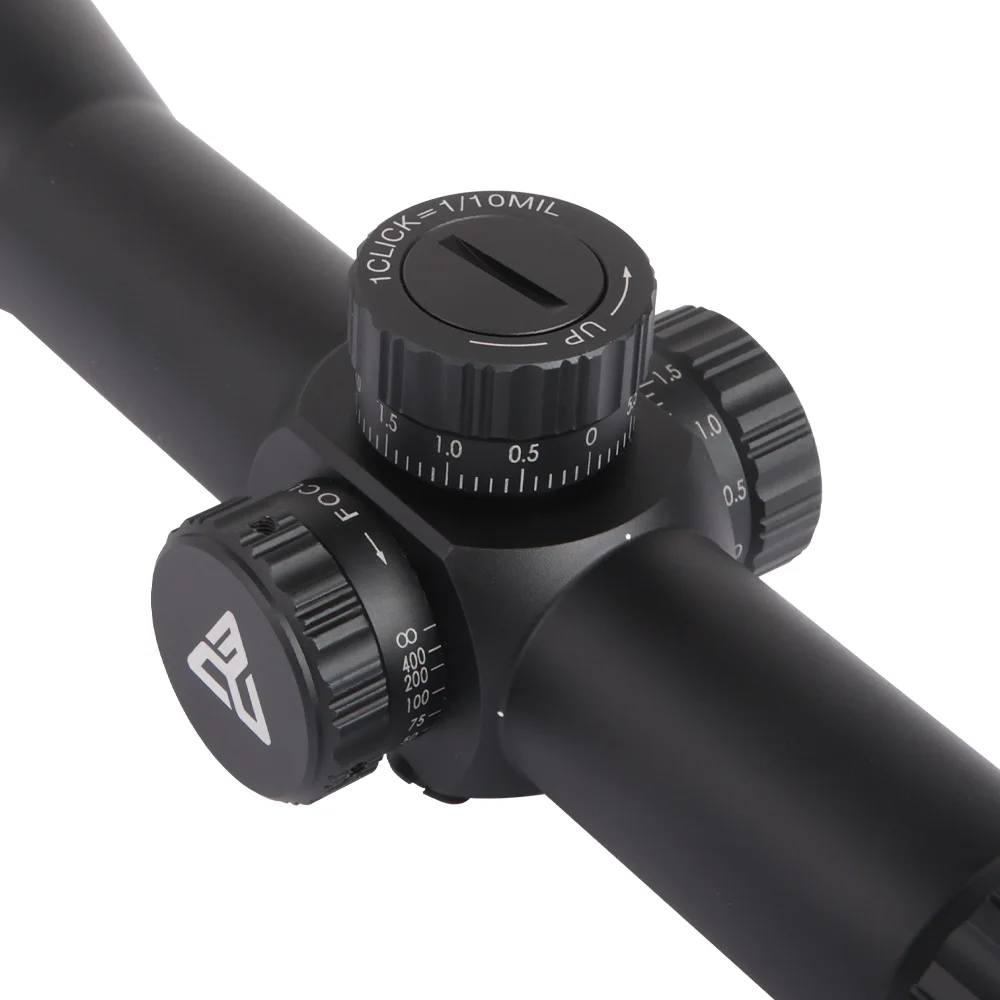 Rifle Scopes 6-24x50-FFP 8 yds Focus 30mm Tube 1/10Mil Adjust Zero Lock Glass Etched Reticle Hold .338 Red Win Seasons rifle scope
