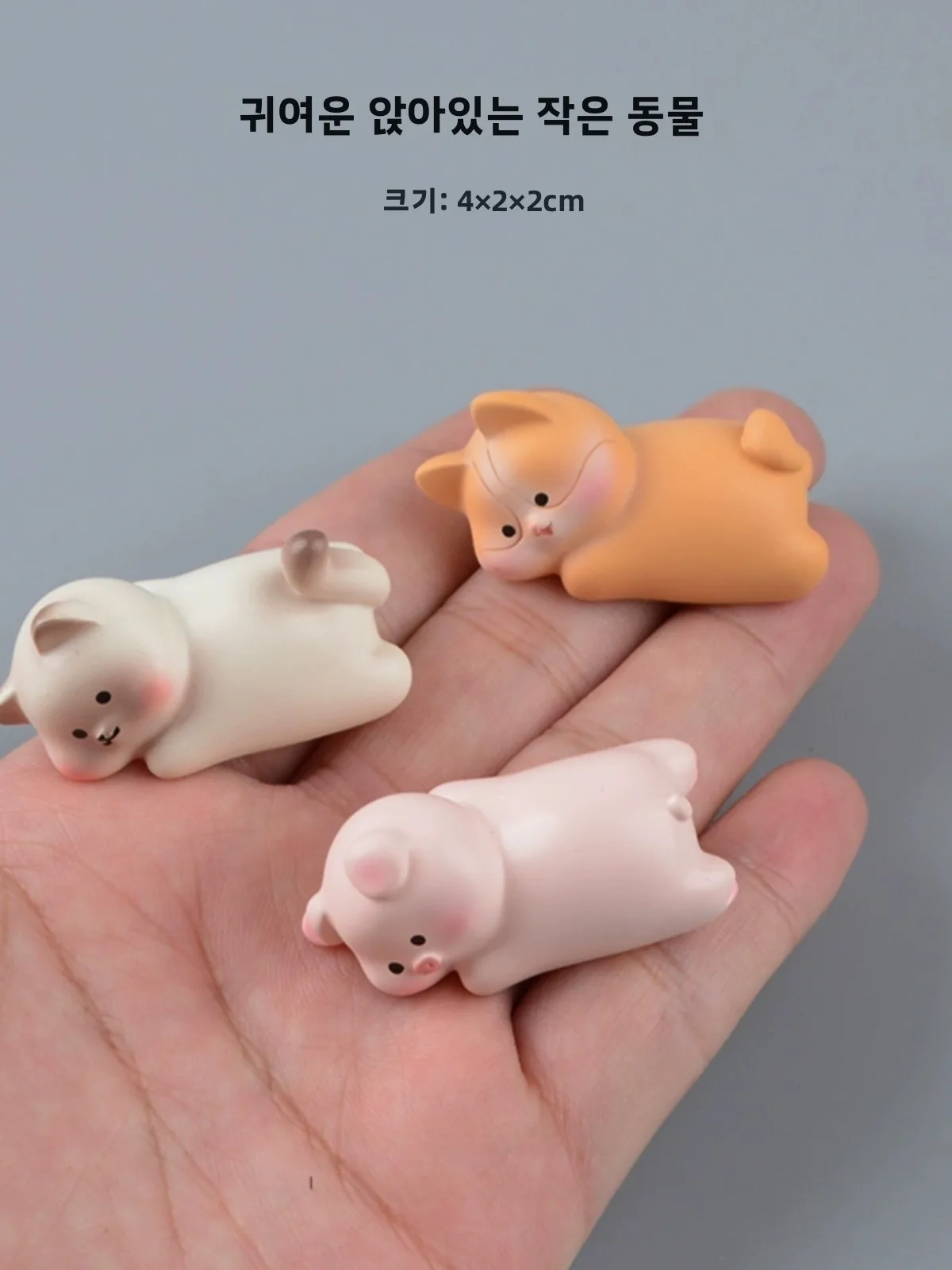 귀여운 돼지 동물 마차 장식품 레진 데스크탑 장식 사랑스러운 동물 테마 컴퓨터 마차 장식품 우정 선물