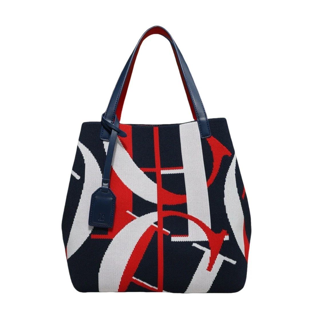 حقيبة كتف نسائية ذات سعة كبيرة مصنوعة يدويًا من CH...