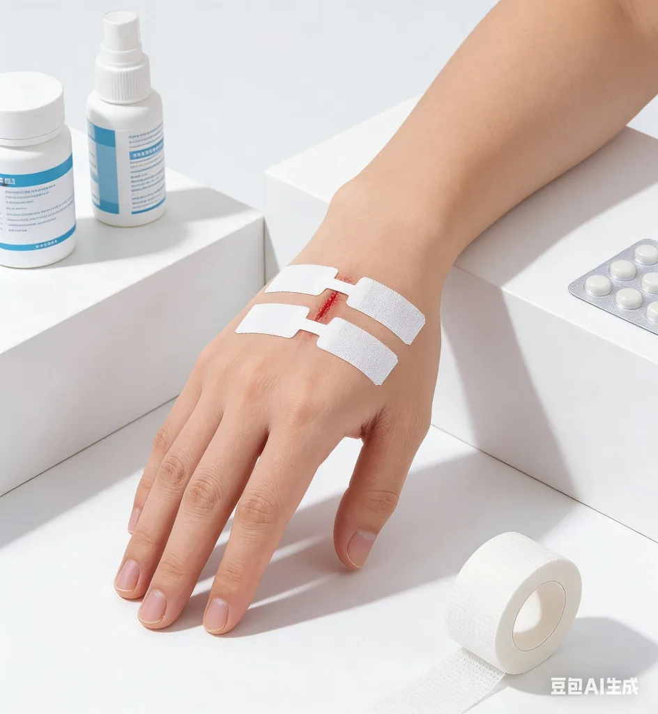 Butterfly Closure Bandage Strips product detail with dimensions