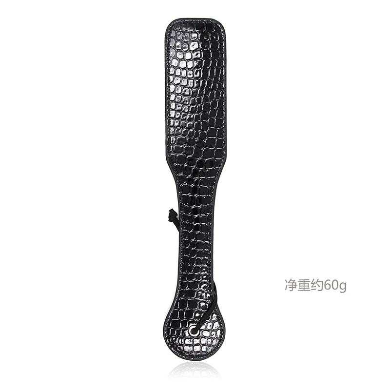 32cm Black Bright Leather Paddle Riding Crops Flogger Horsewhips Spikes 5.7cm Wide Spanking Paddle Slapper Riding Spurs 6