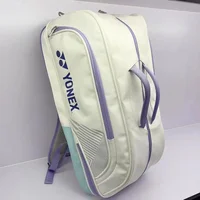 YONEX High Quality Badminton Racket Sports Backpack Leather Tennis Shoulder Bag Multifunctional Fit 4-6 Pieces Racket Backpack 2