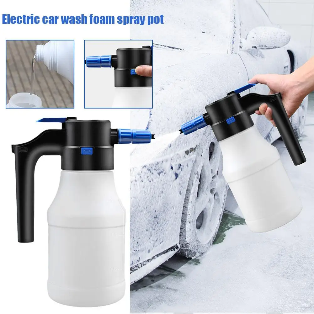 1.5L Electric Foam Sprayer Car Wash Endurance 30min Can Foam Foam Resistant  Corrosion Watering Cleaner Lance Alkali Acid R4P4