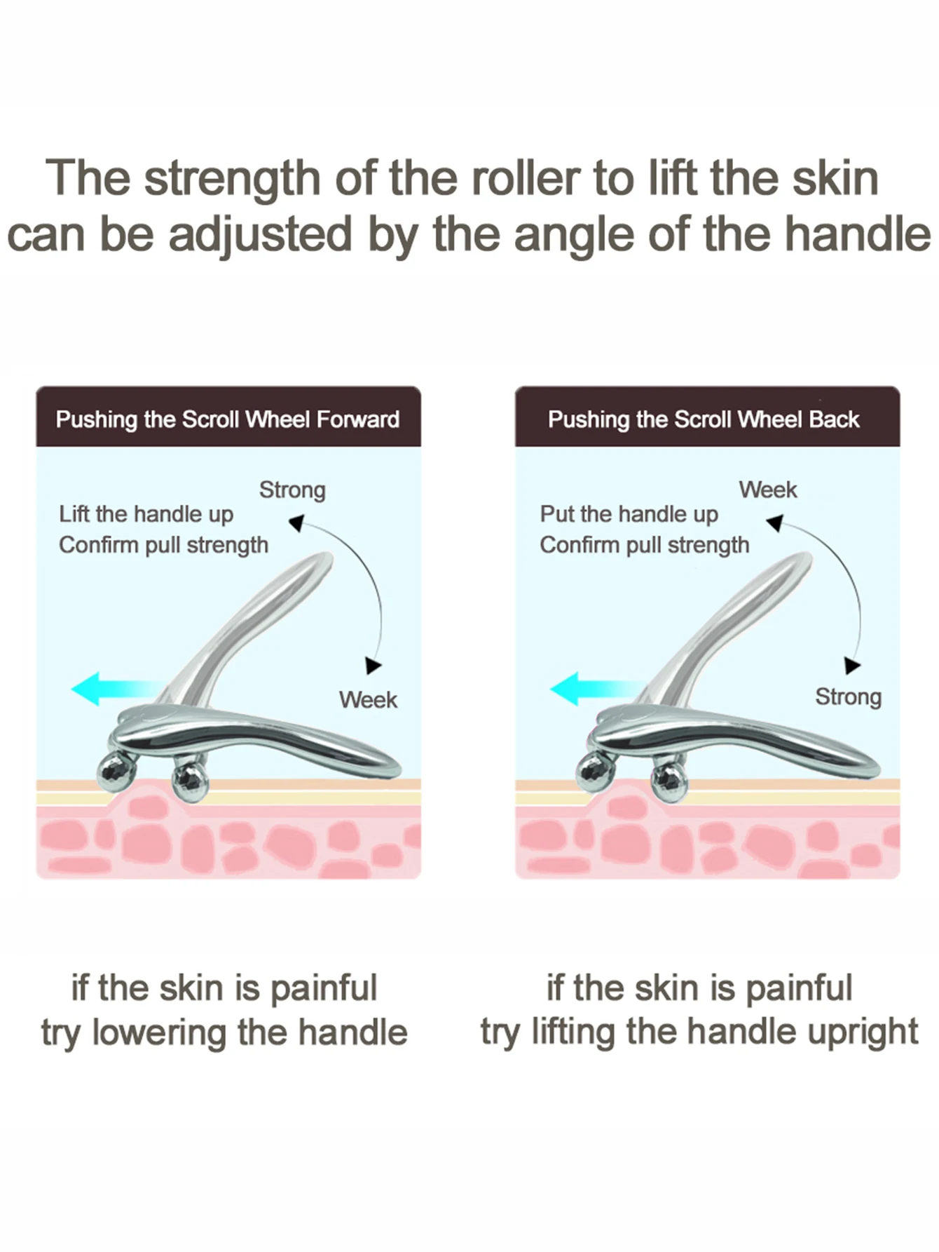 1 Pcs 4D Roller Face-lift Wrinkle Silver Y Shape Roller Facial Eye Neck Muscle Relaxation Slimming Massager Relaxation Tools