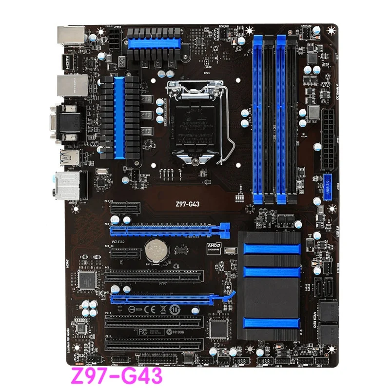 

Подходит для материнской платы MSI Z97-G43 Z97 G43 LGA 1150 DDR3 Материнская плата 100% протестирована ок полностью работает