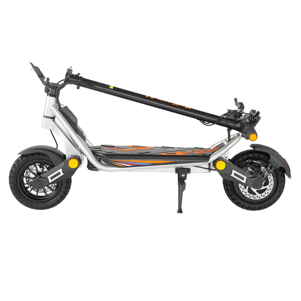 Scooter elettrico pieghevole Kukirin A1, motore da 800 W, batteria 48 V 13 Ah, pneumatico a vuoto da 10 pollici, velocità massima 45 km/h, portata 45 km, freno a disco - immagine 6