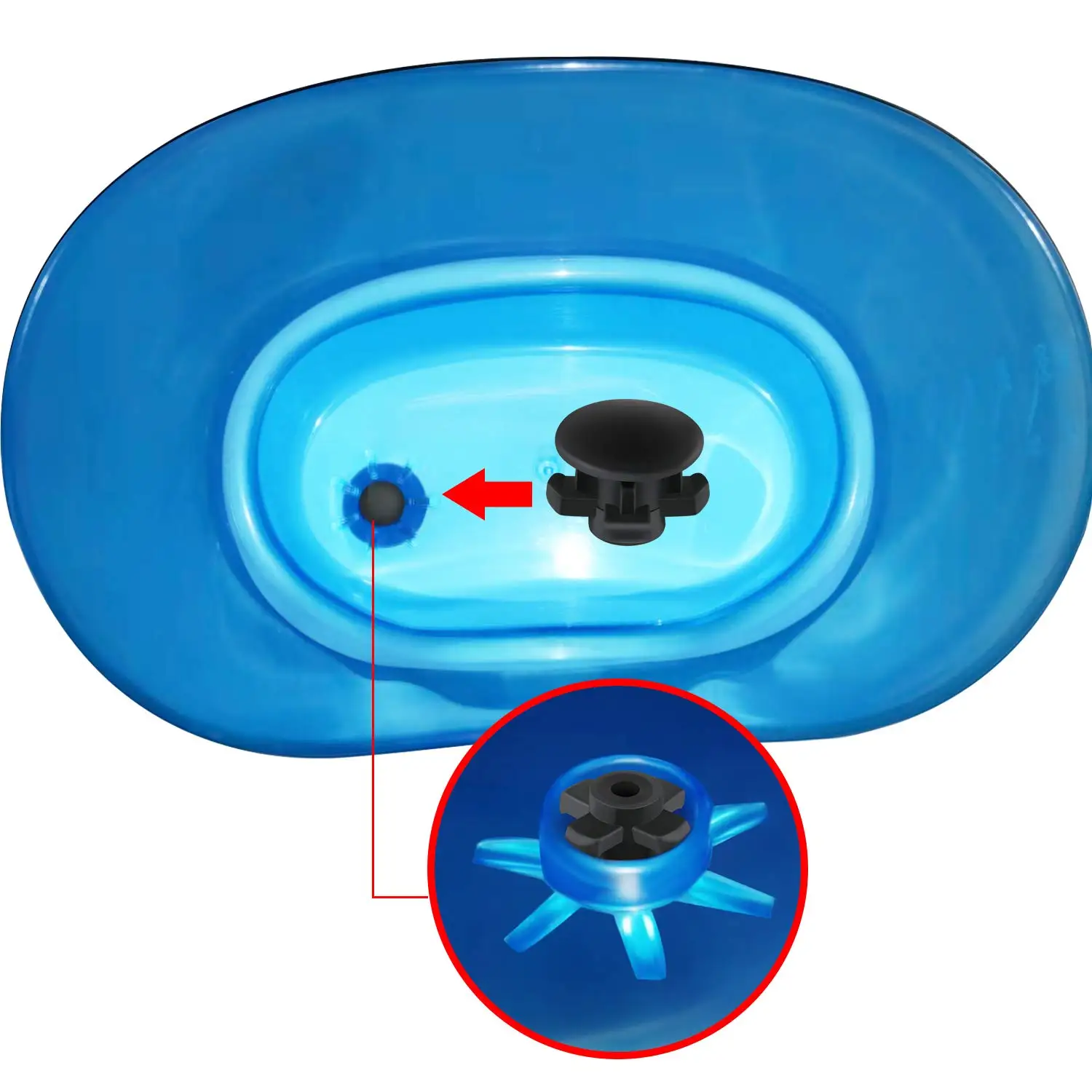 6x Replacement Part Reservoir Tank Valve Rubber Gasket for Water Flossers, Washer Reservoir Plug Compatible With Waterpik WP100