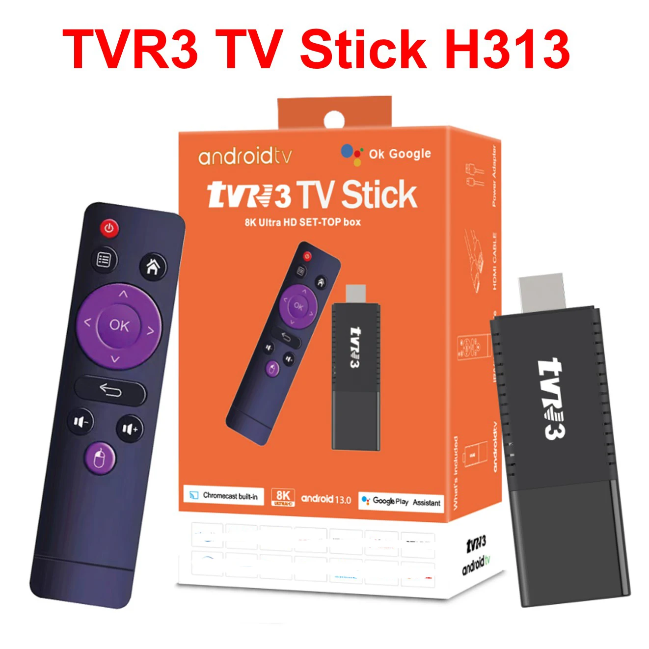 TVR3 Mini TV Stick Android 14.0 Support 8K Video Dual Wifi Allwinner ...