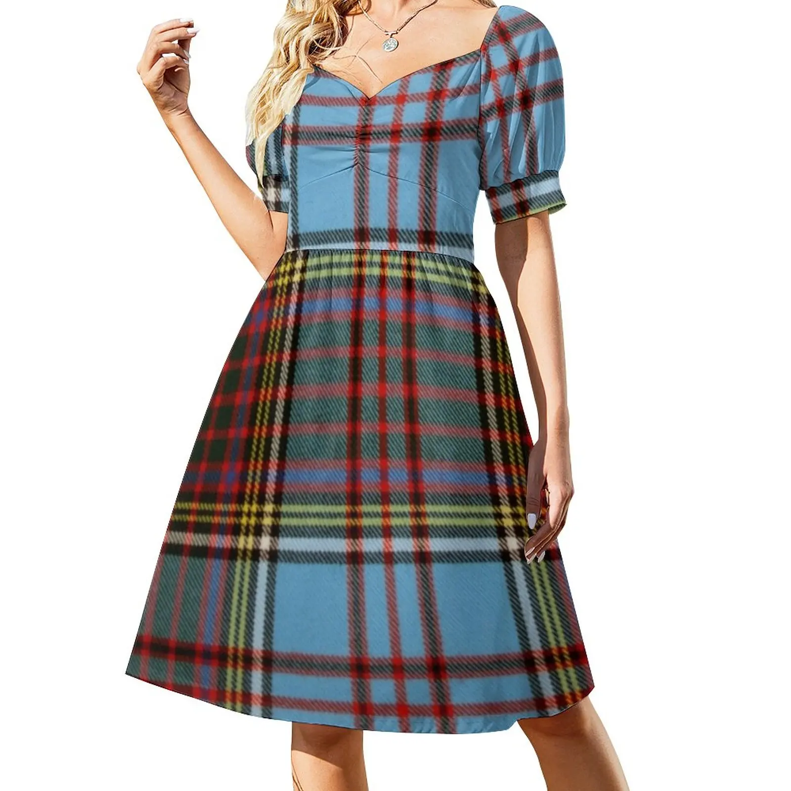 

ANDERSON MODERN TARTAN 2 Dress dress for women elegant chic wedding evening dresses purple dress Aesthetic clothing