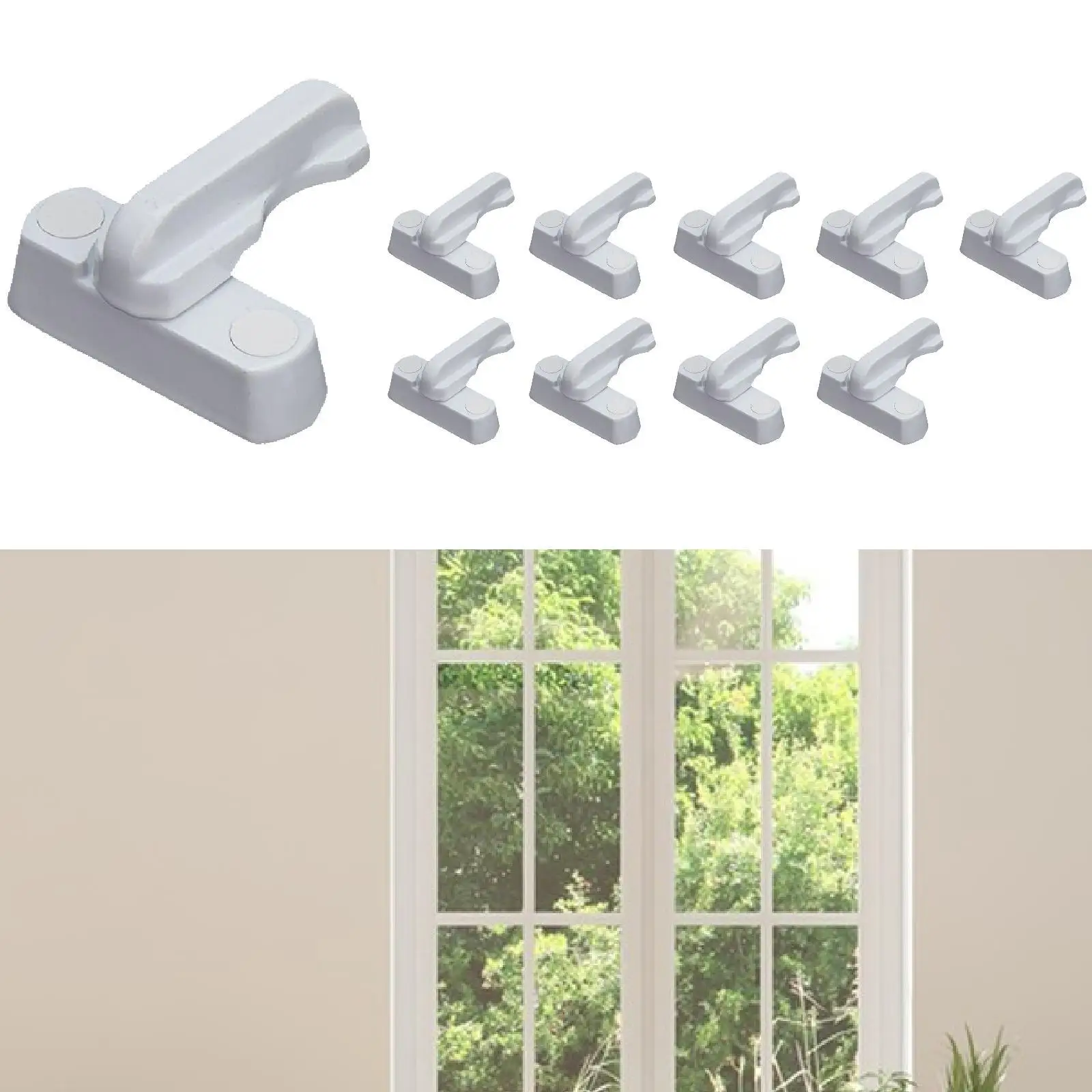 12Pcs Window Sash Locks Childproof Children Protection Sash Jammers for Bedroom up and Down Window Home Casement Kids