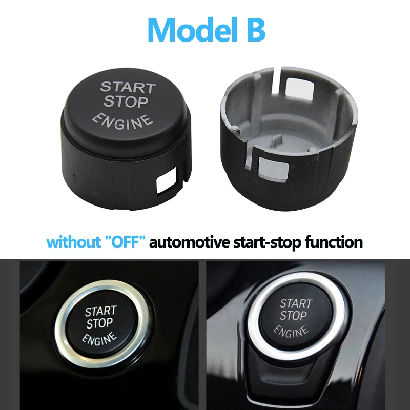  beler Start Stop Bouton du Moteur Couvercle du commutateur Fit  pour BMW 5 6 7 F01 F10 F11 F20 F21 F30 F31