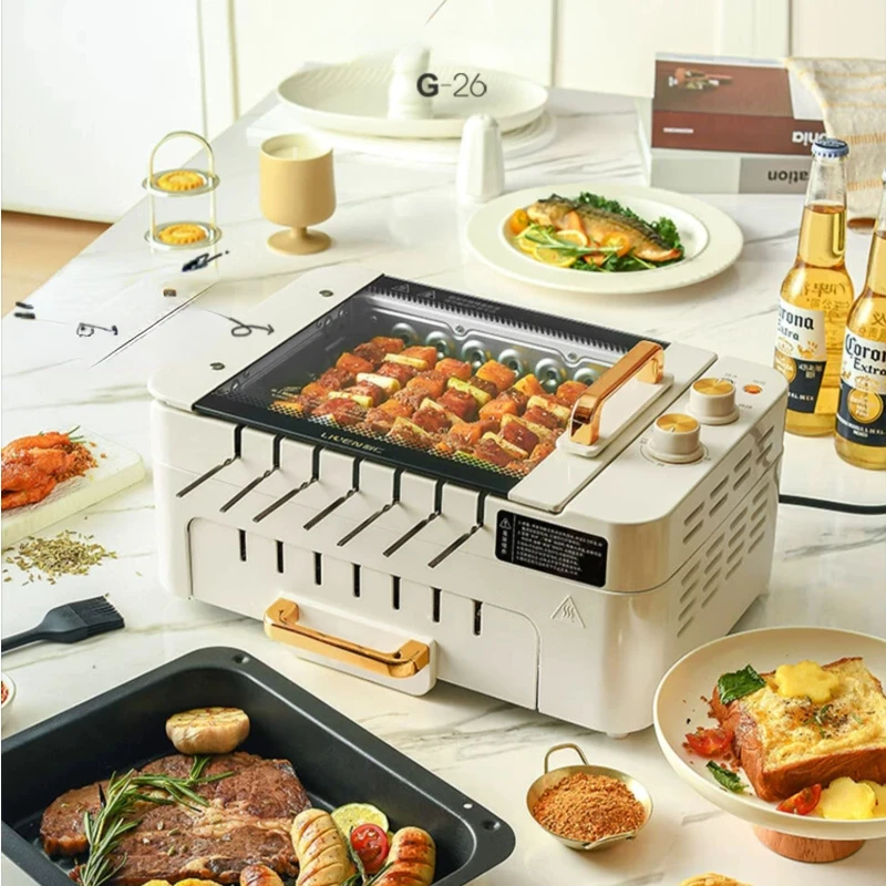 Skewers Machine Meat Roasting Pan Household Automatic Rotary Multifunctional Indoor Electric Barbecue Grill Barbecue Machine 4
