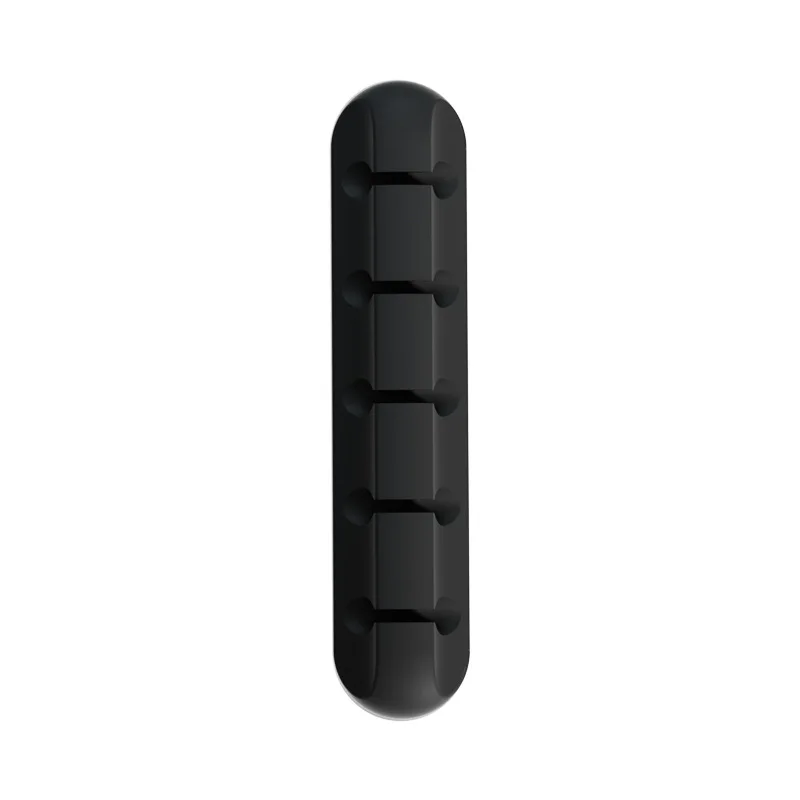 Silicone Self-Adhesive Cable Organizer Clips - 5-Pack