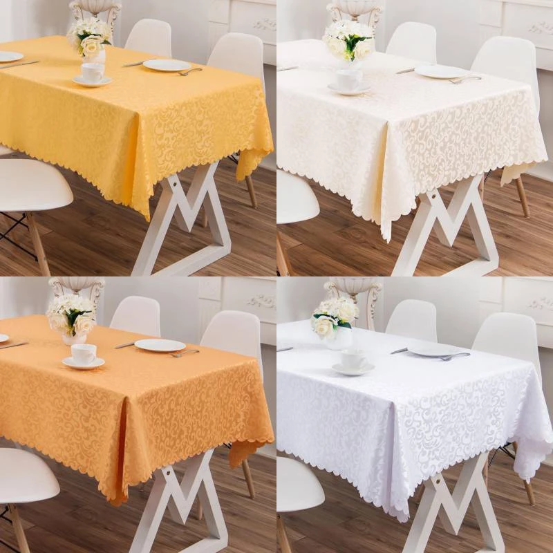 Dining Table Protective Cover Ecofriendly Rectangle Jacquard