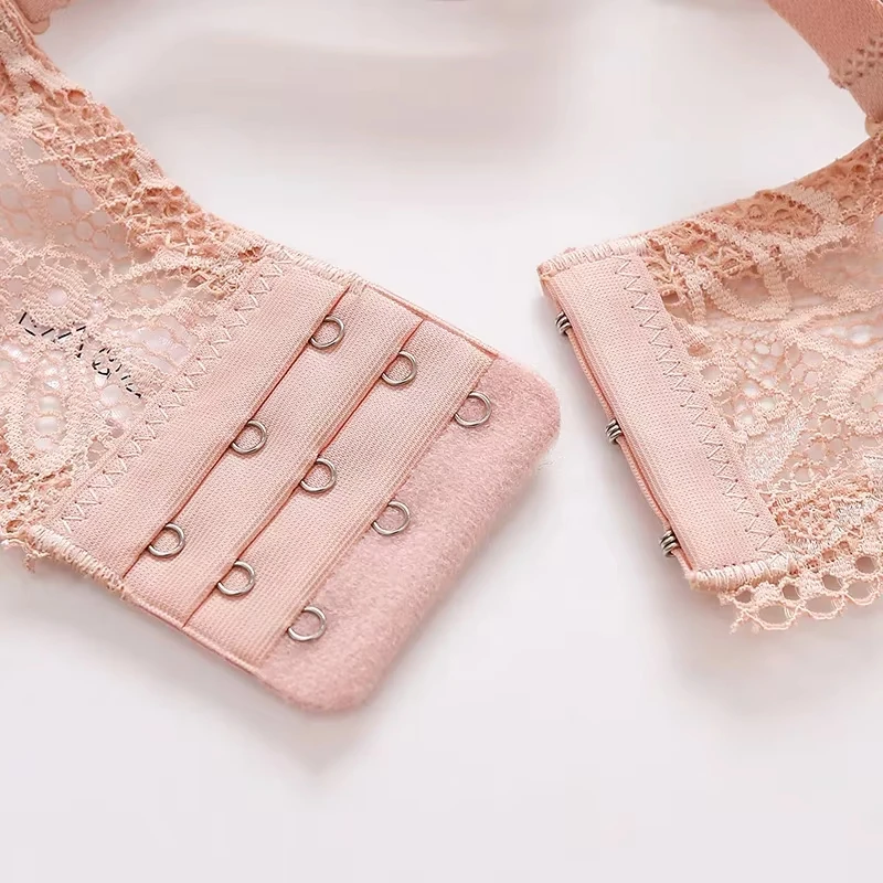 Reggiseno di pizzo per le donne Big Cup 1/2 Sexy floreale con ferretto Intimo da donna Push Up Reggiseno sottile Mezza tazza 36-42C Nero Raccogliere Reggiseno - immagine 6