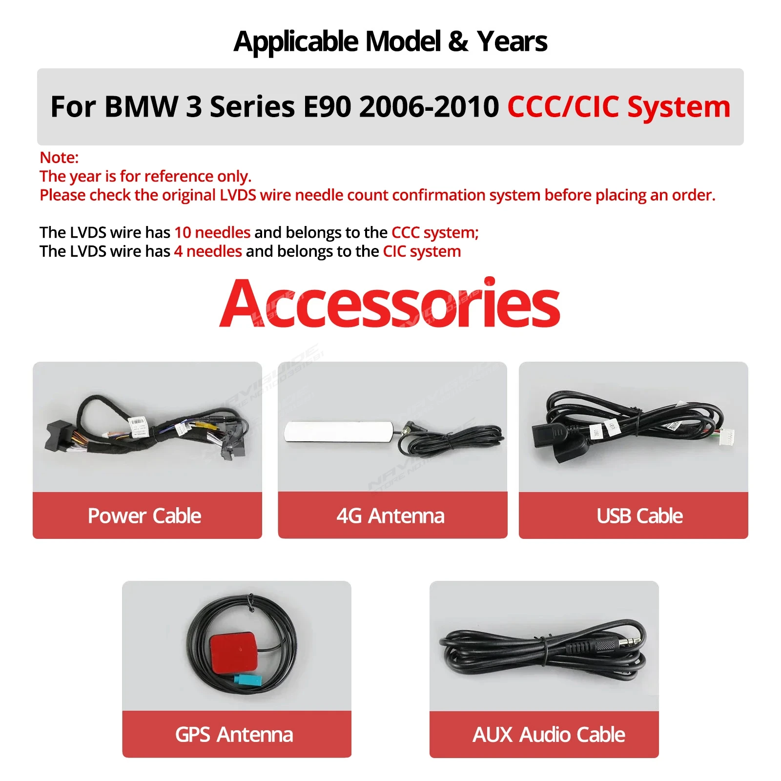 NAVIGUIDE 자동차 라디오, BMW 3 시리즈 E90 CCC CIC 시스템 카플레이, 자동 스테레오 멀티미디어 플레이어, 4G 와이파이 BT, 안드로이드 13, 8 + 128G, 8.8 인치