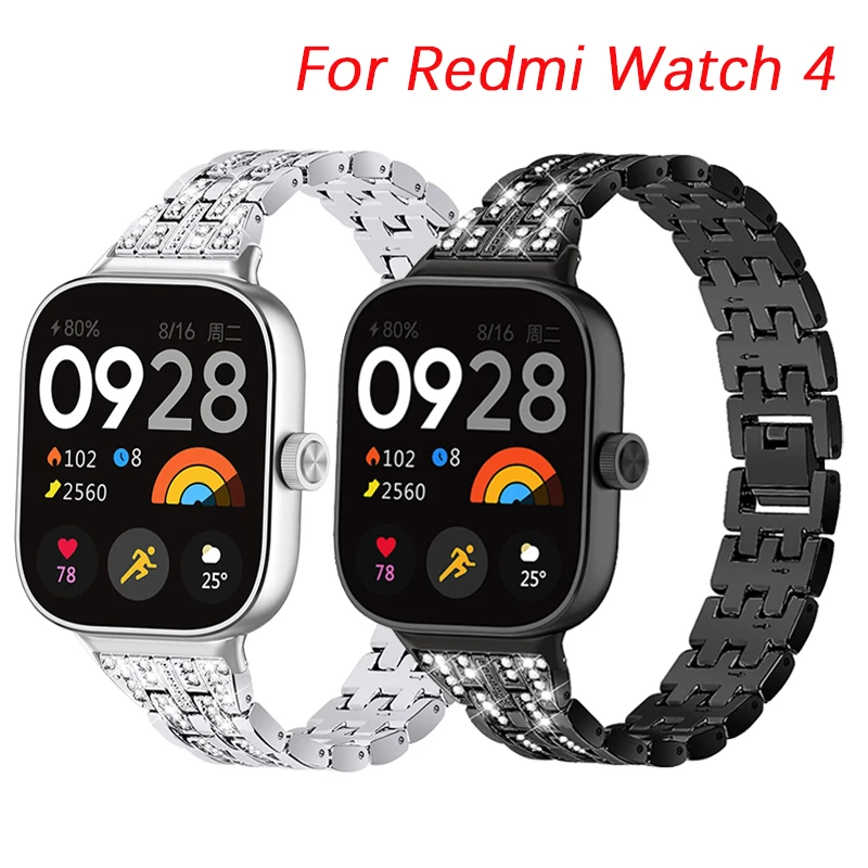 

Алмазный браслет для Redmi Watch 4, аксессуары для умных часов, металлические браслеты для Redmi watch 4, ремешок для часов redmi watch 4